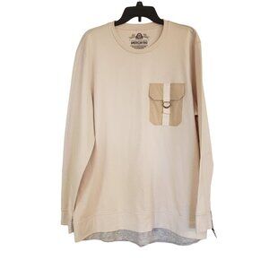American Rag sweatshirt size XL cream long sleeve pocket front‎ new